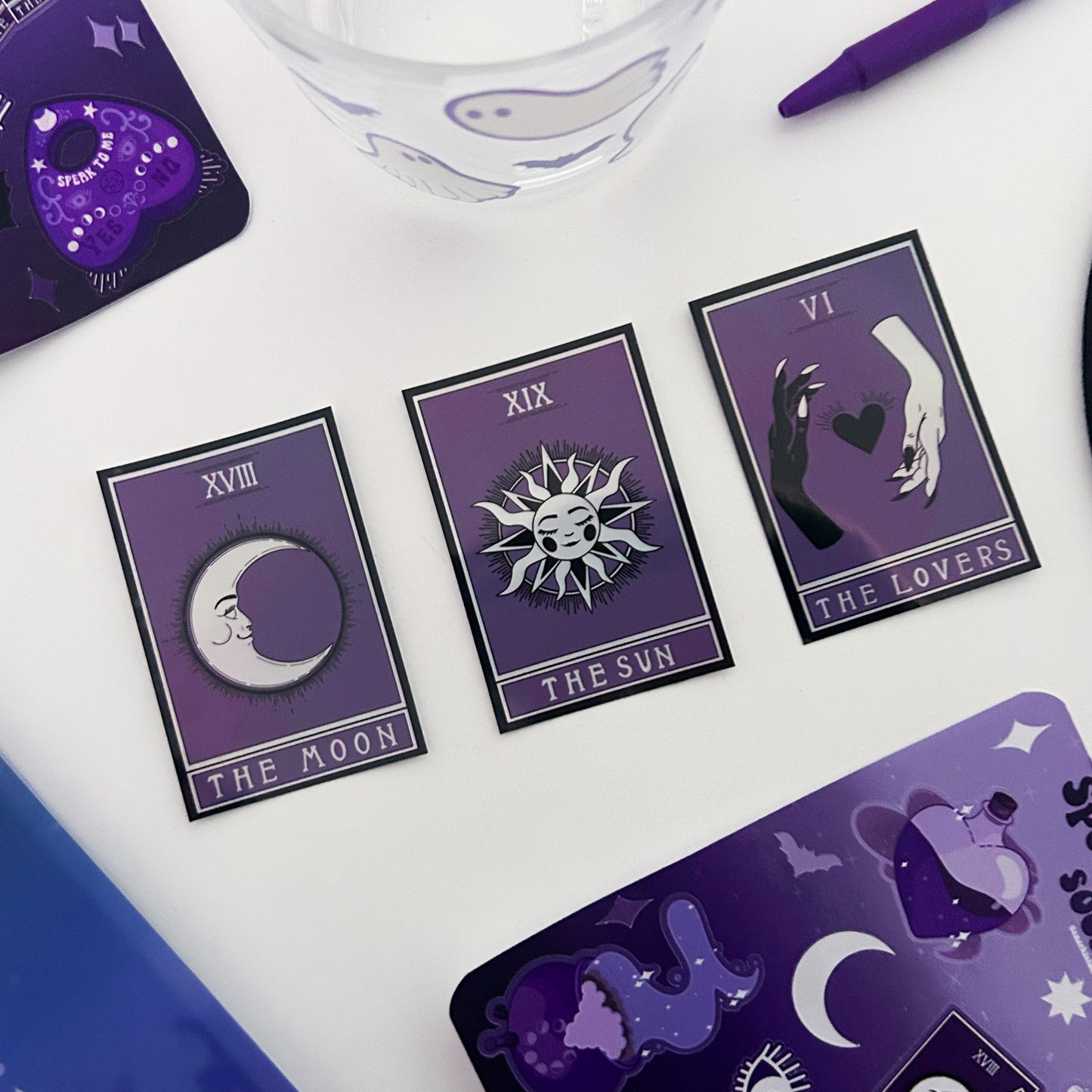 The Moon Tarot Card Holographic Sticker
