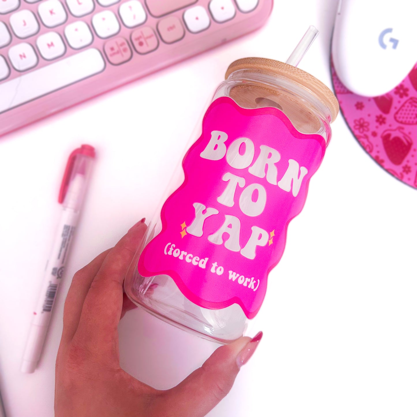 Born To Yap (Forced To Work) Tumbler