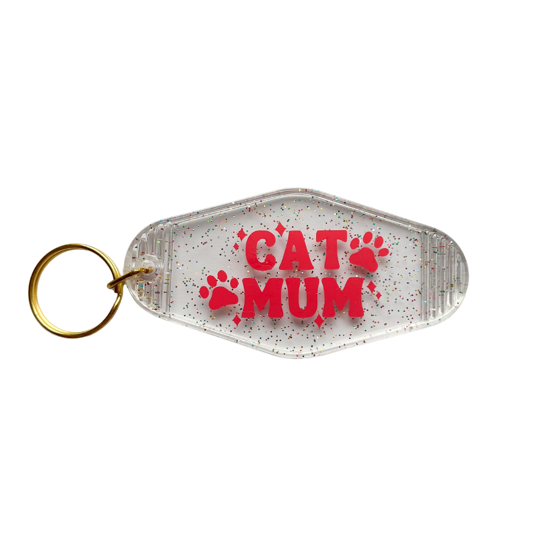 Cat Mum Acrylic key chain