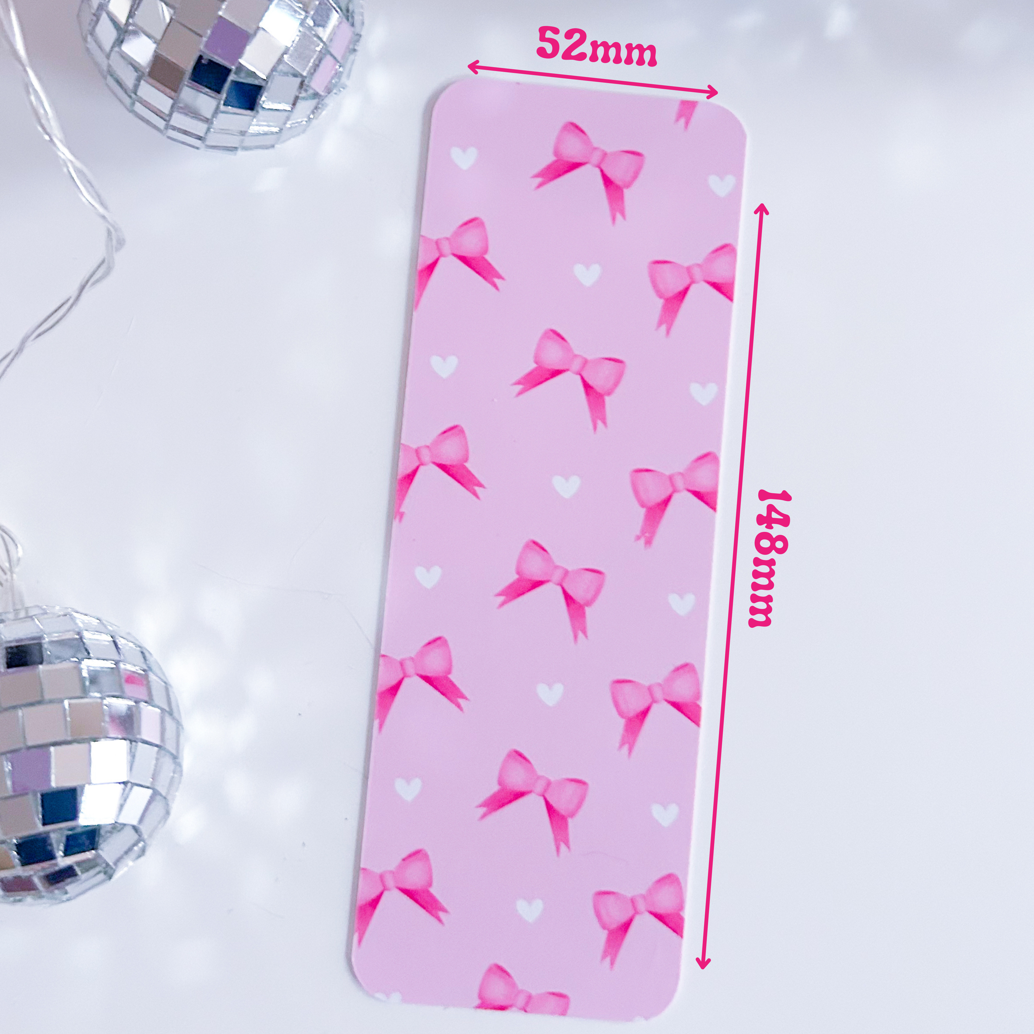 Pink Bow Bookmark