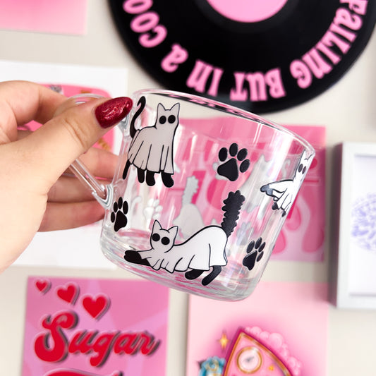 Ghoulish Cat Print Mug