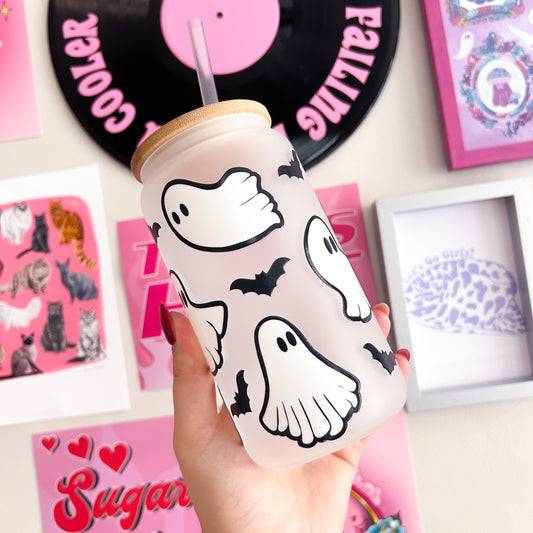 Ghoulish Ghost Print Tumbler