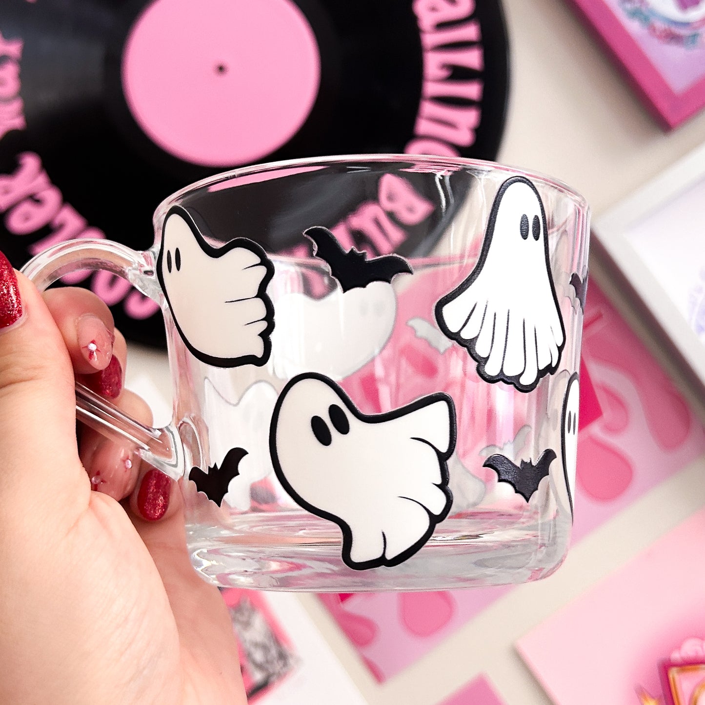 Ghoulish Ghost Print Mug