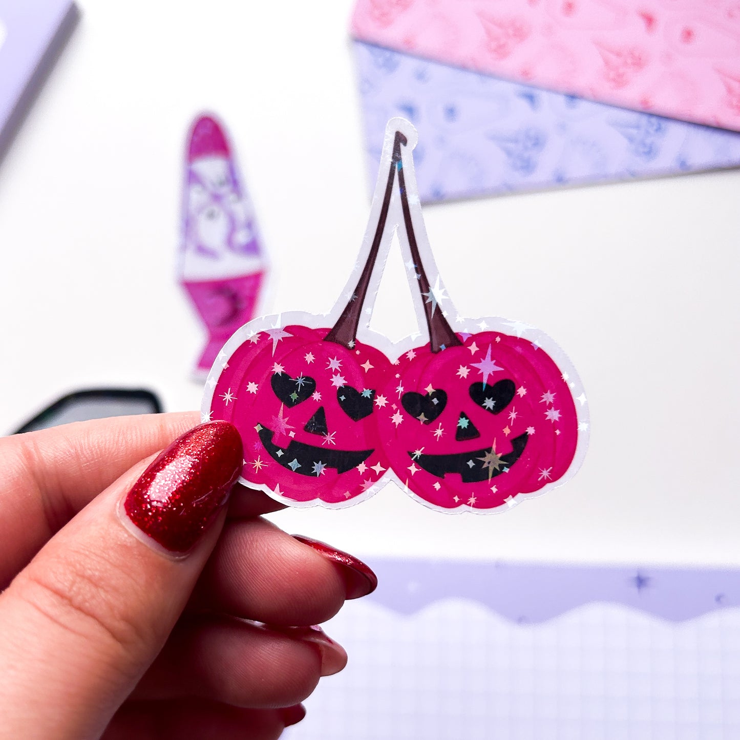 Pumpkin Cherries Sticker