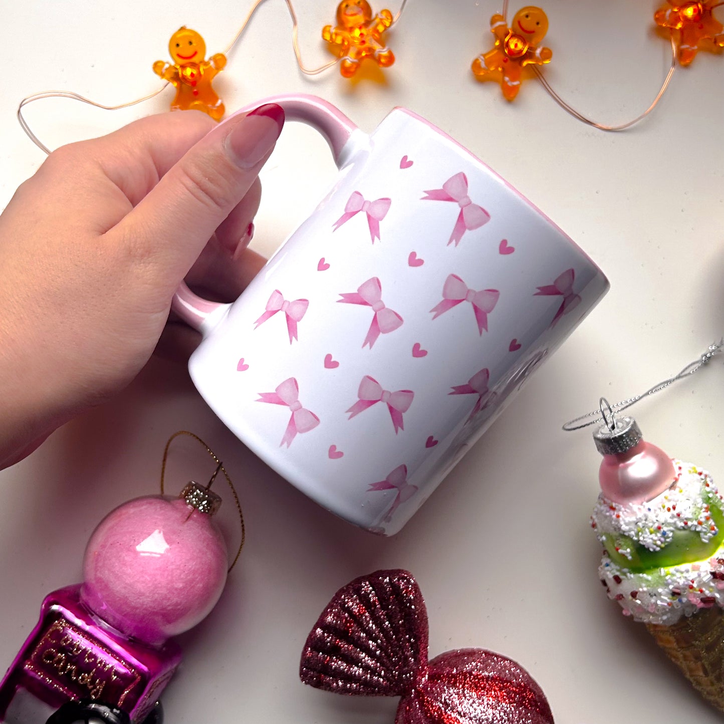 Pink Bow Ceramic Mug