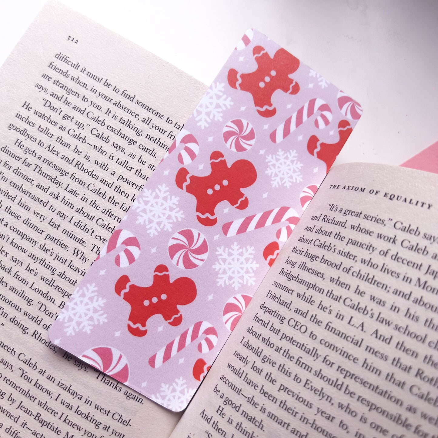 Pink Christmas Bookmark