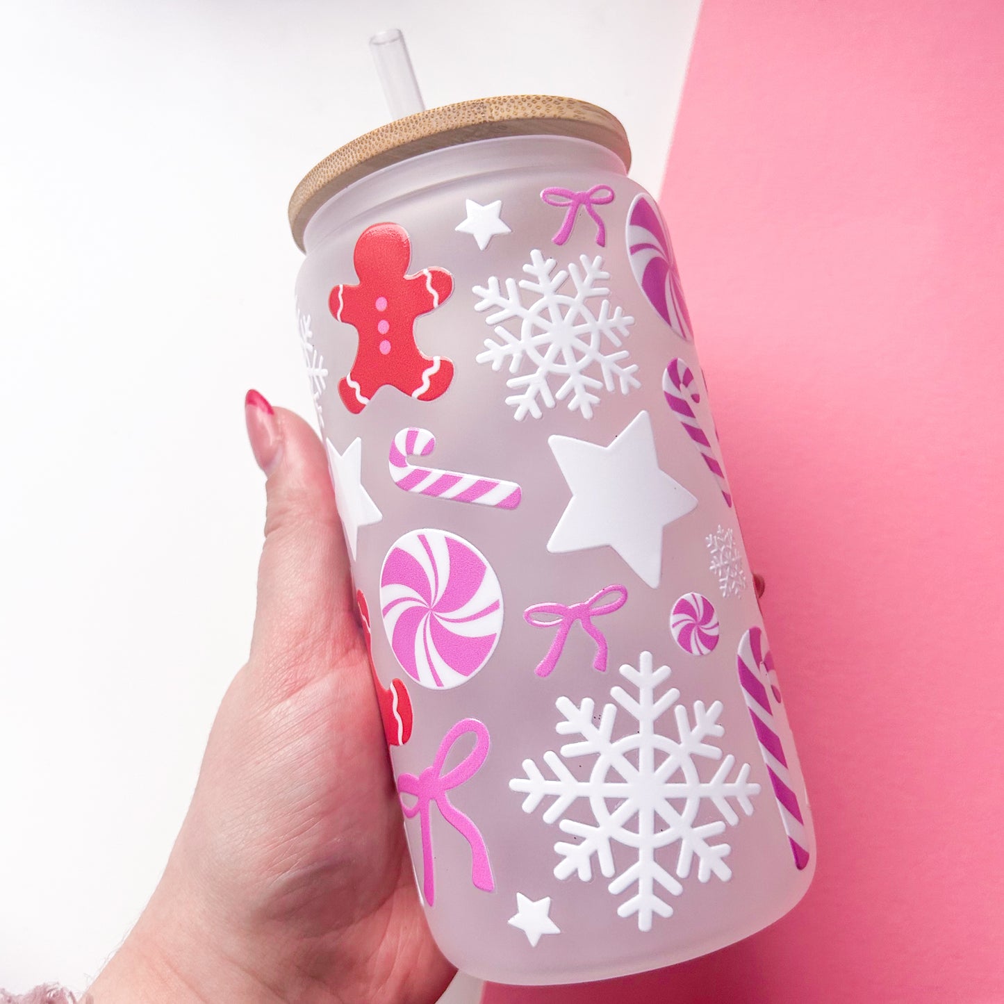 Pink Christmas Tumbler