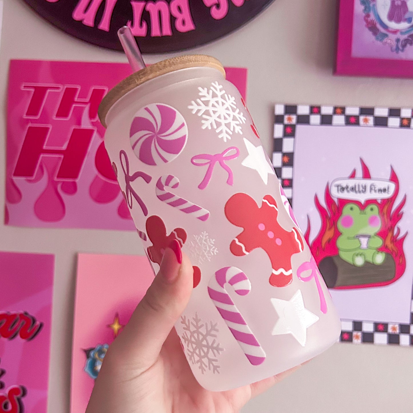 Pink Christmas Tumbler