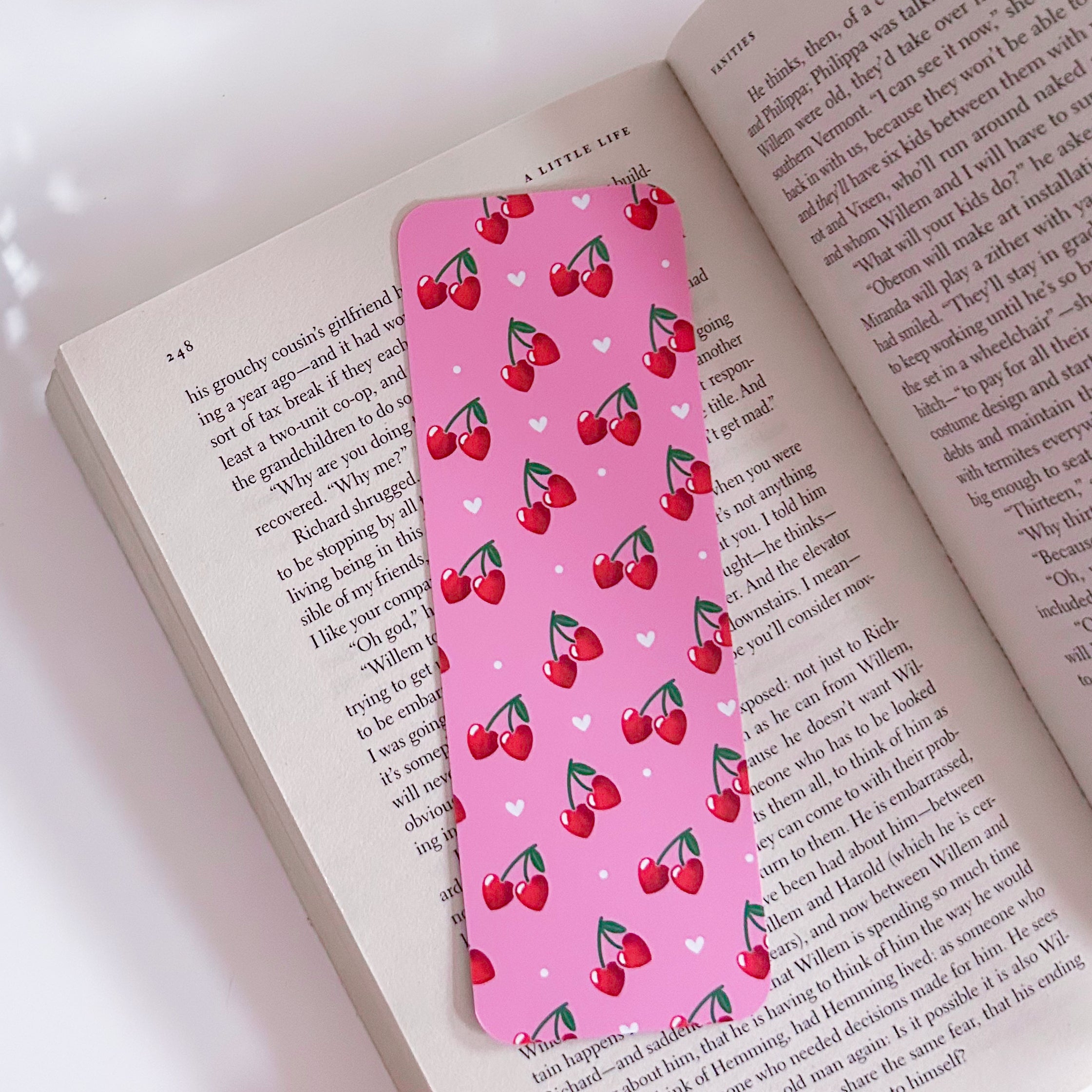 Cherry Hearts Bookmark