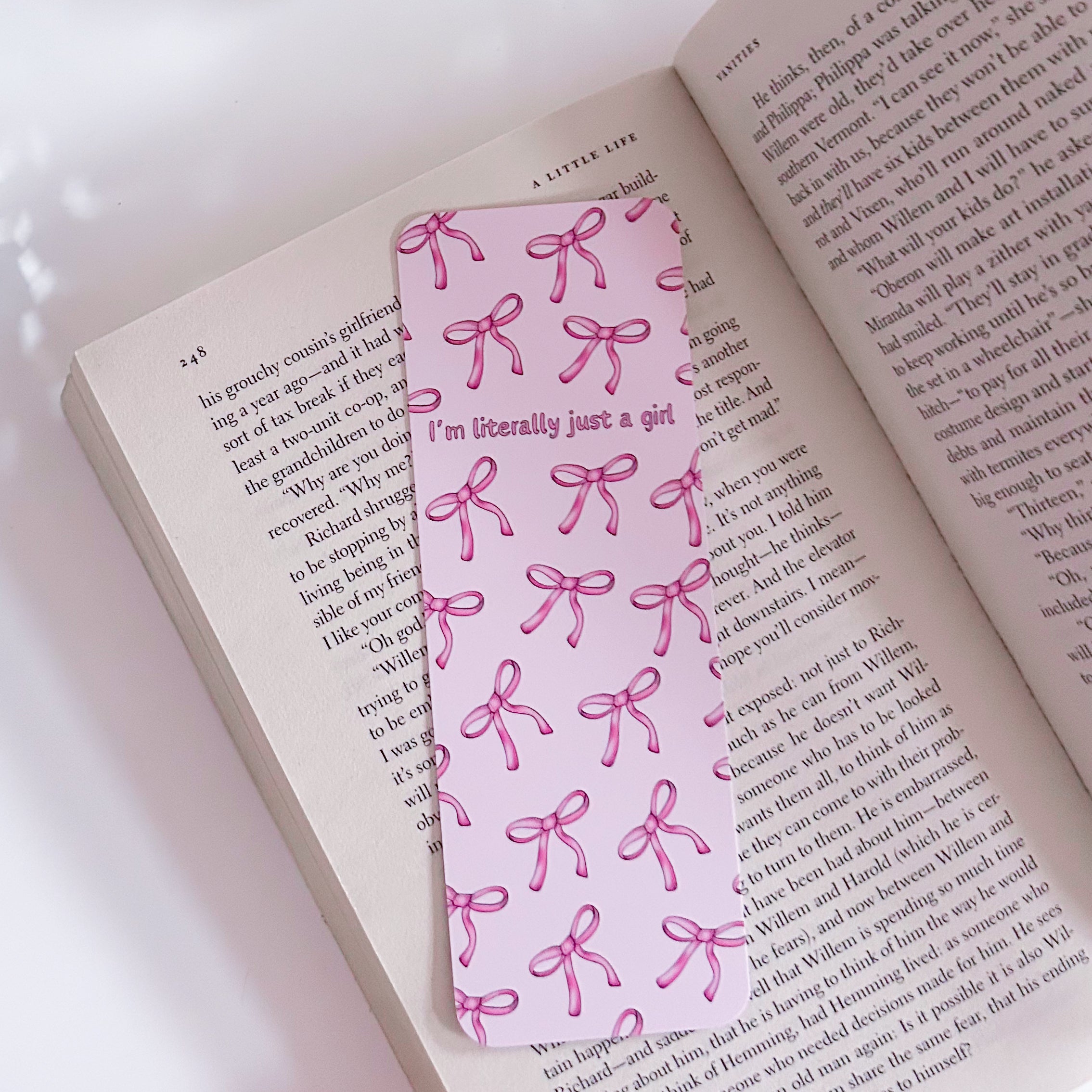 I'm Literally Just A Girl Bows Bookmark