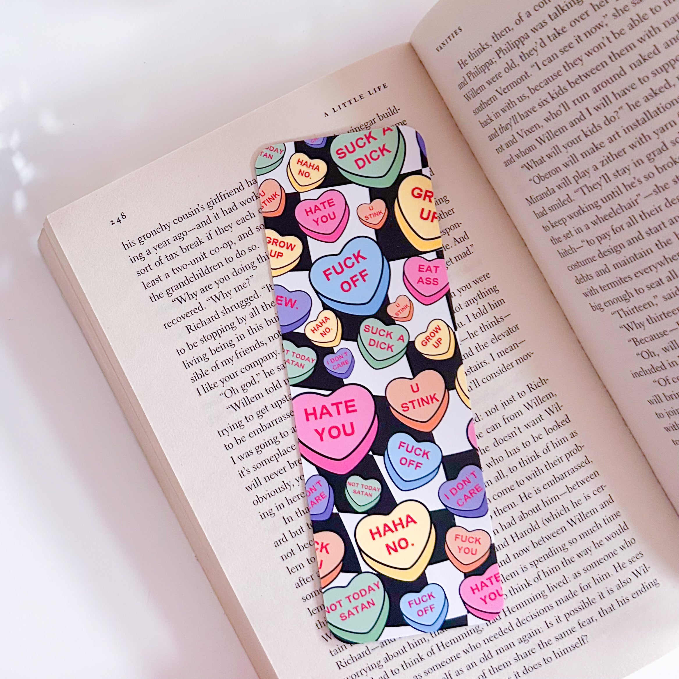 Not So Lovely Love hearts Bookmark