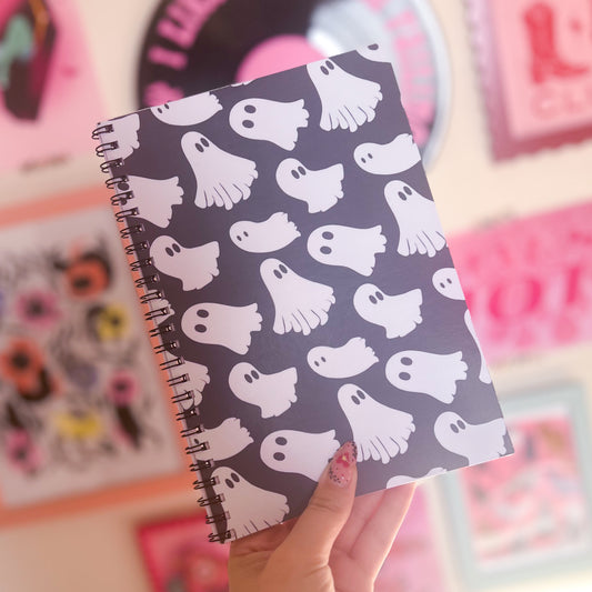 Black Ghost Pattern Notebook