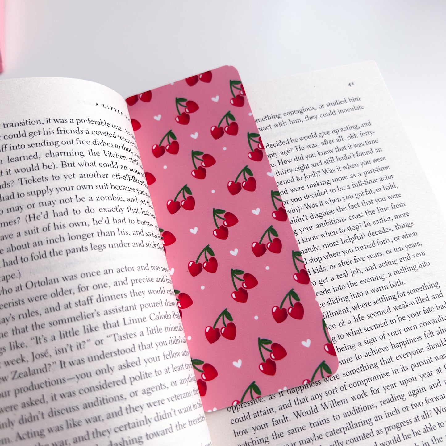 Cherry Hearts Bookmark