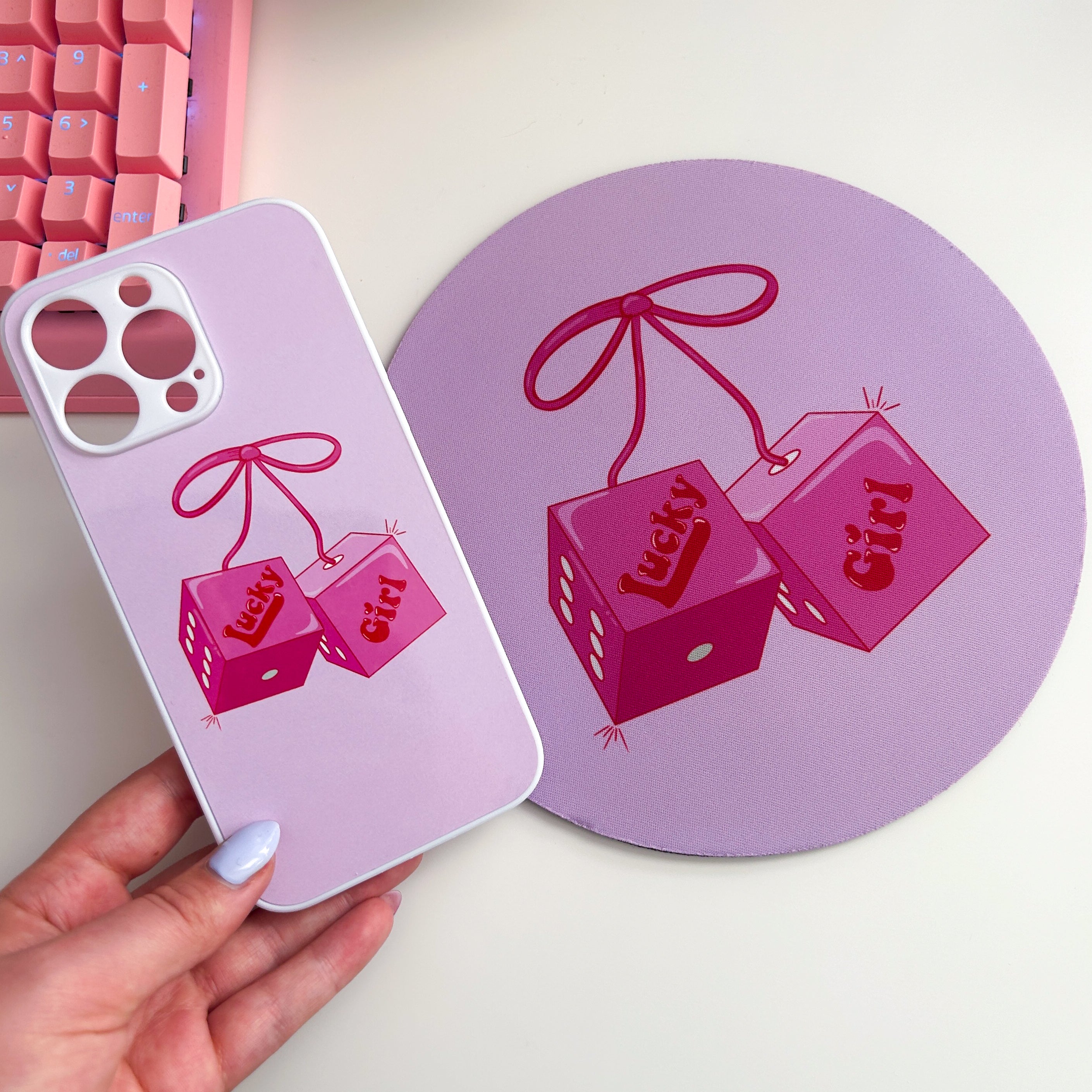 Lucky Girl Dice Mouse Mat