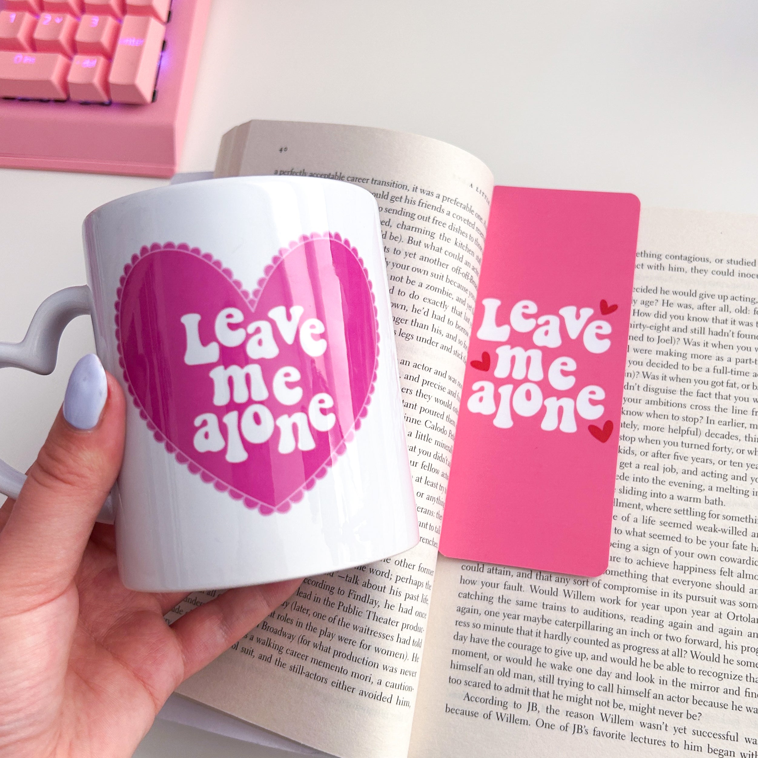 Leave Me Alone Heart Mug