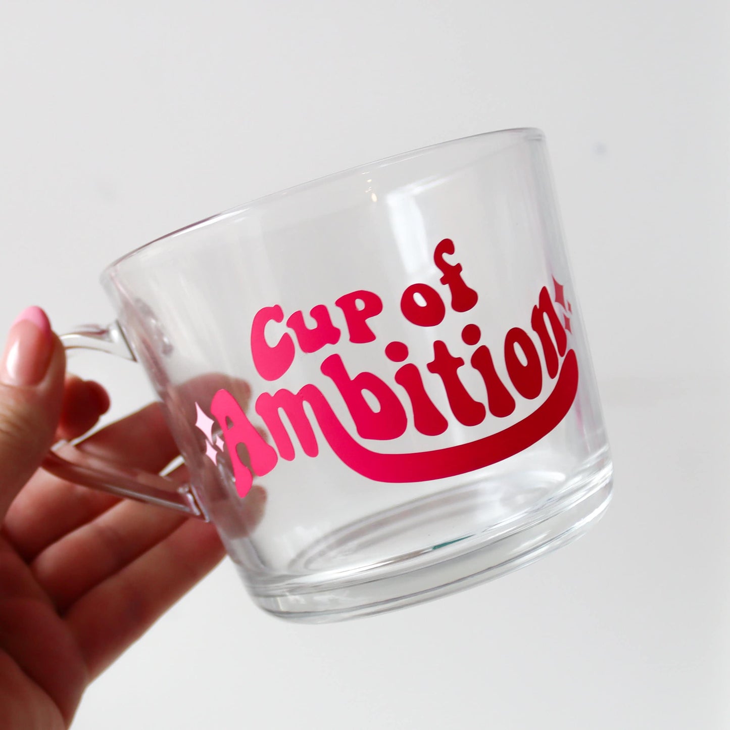 A Cup Of Ambition Glass Mug