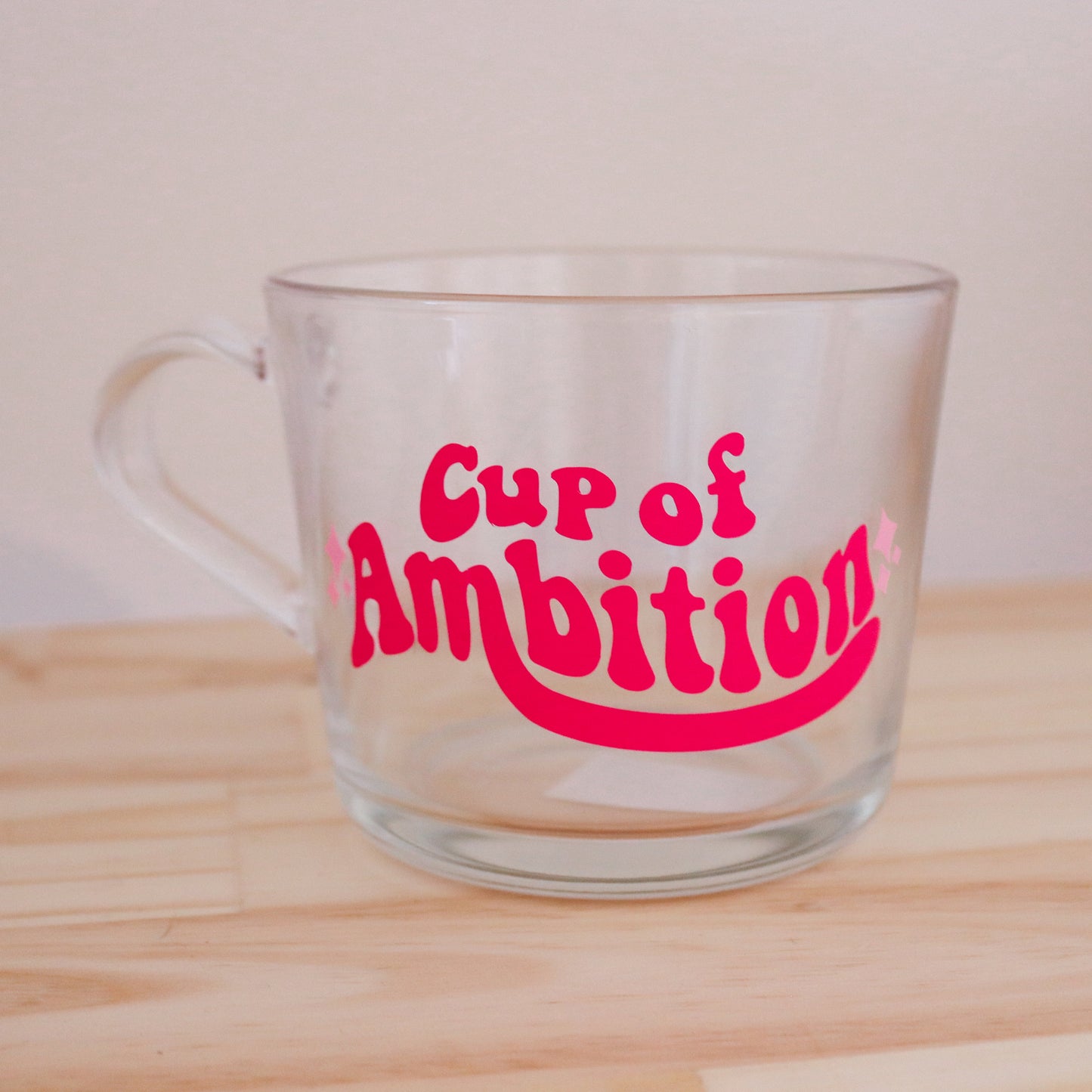 A Cup Of Ambition Glass Mug