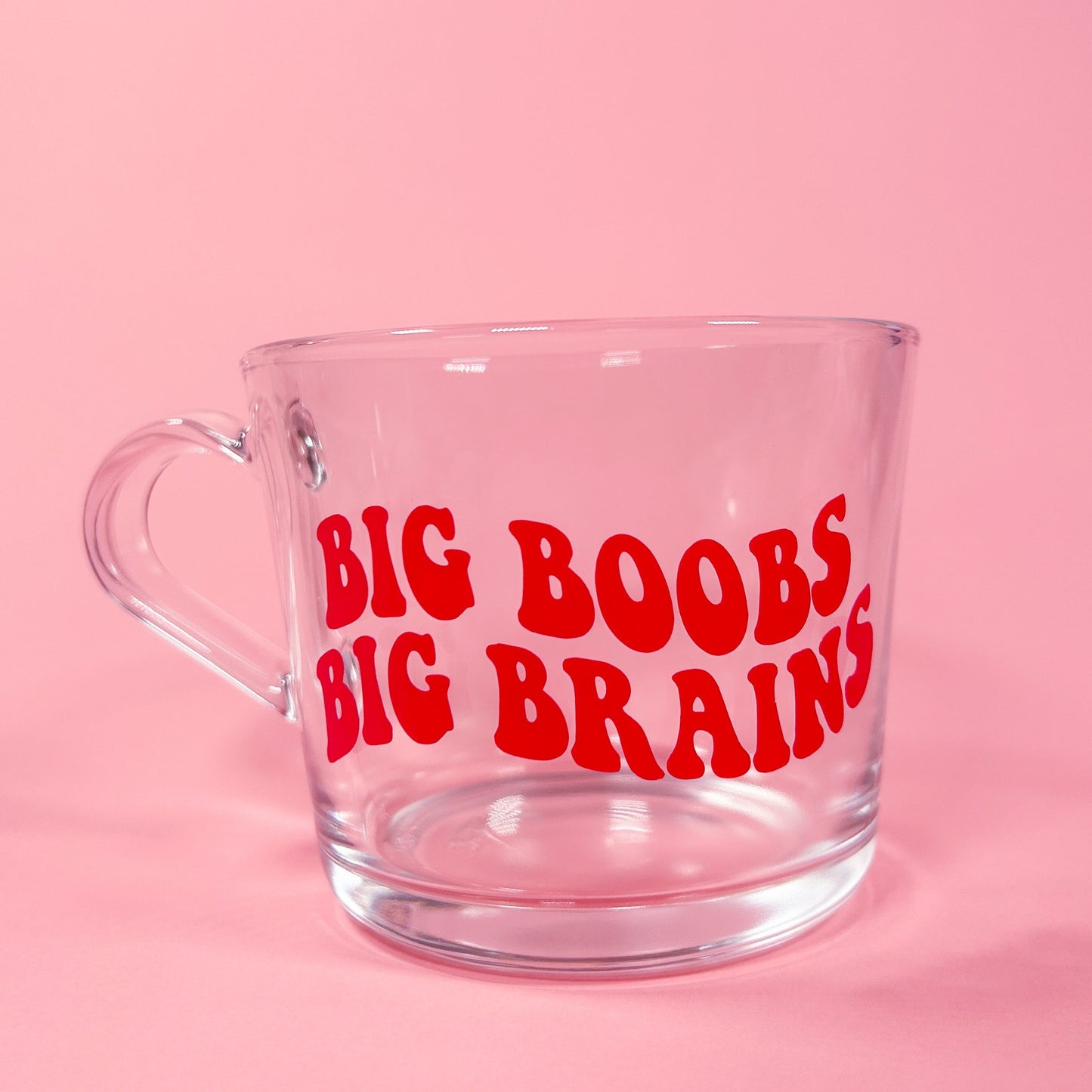 Big Boobs Big Brains Glass Mug