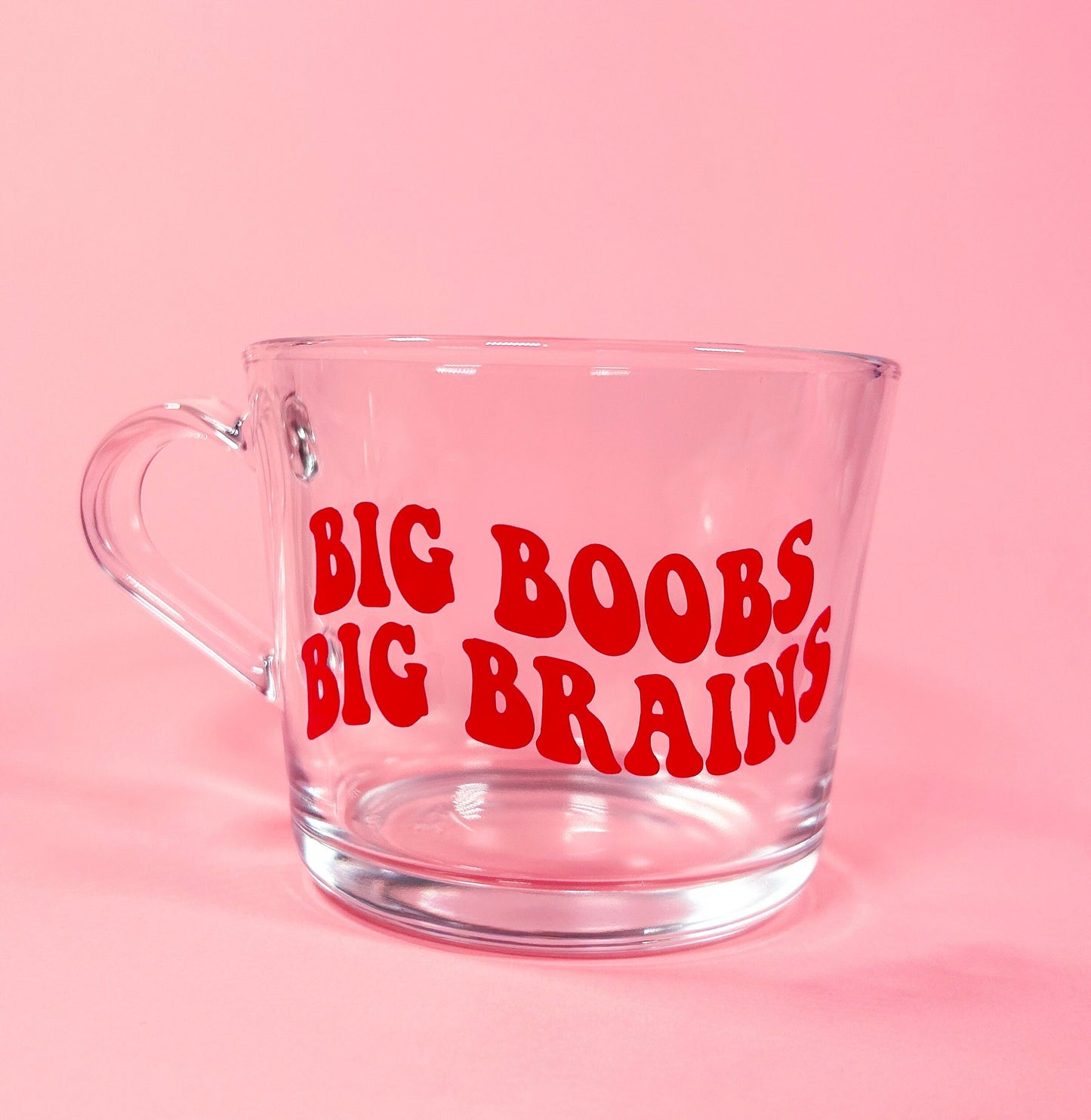 Big Boobs Big Brains Glass Mug